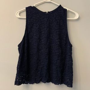 Aritzia Babaton Size 10 Navy Lace Tank